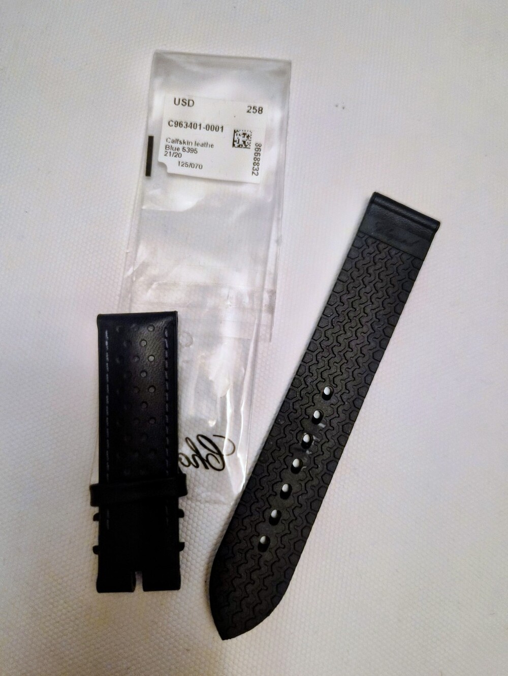 Chopard Blue Calfskin Leather Watch Strap New